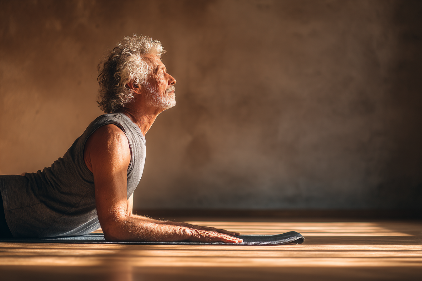 Personas mayores disfrutando de una sesión de yoga al aire libre